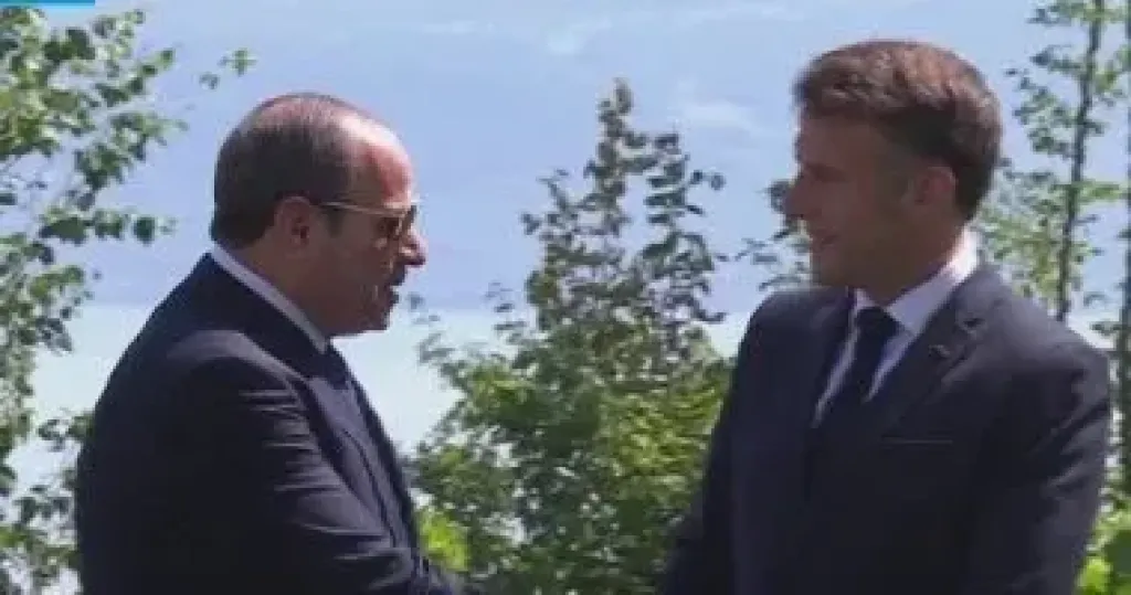 السيد الرئيس عبد الفتاح السيسى مع نظيره الفرنسى