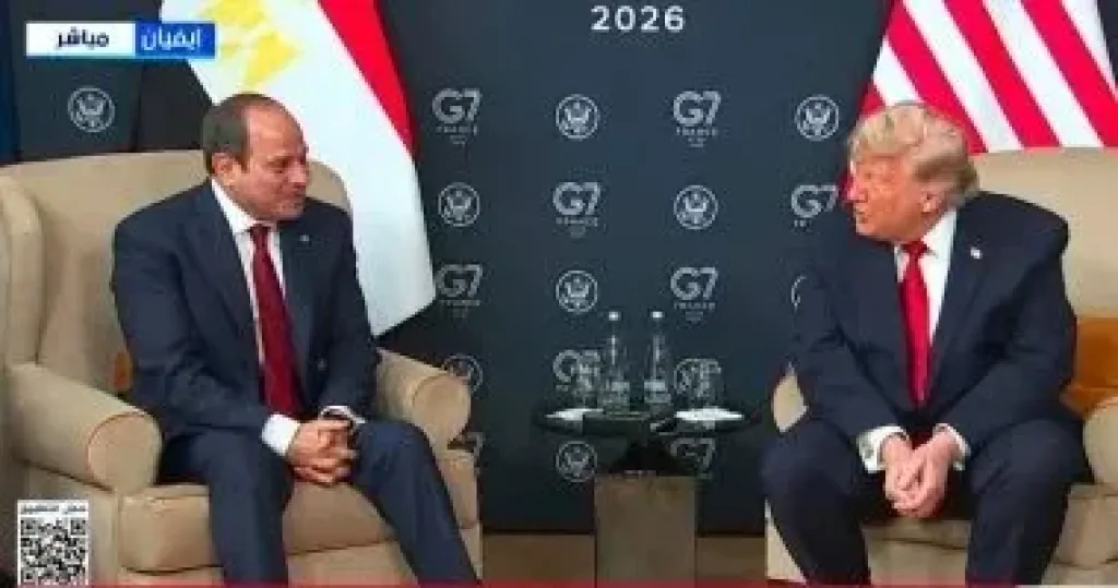 الرئيس السيسي مع نظيره الأمريكي ترامب