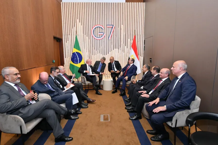 السيد الرئيس عبد الفتاح السيسي ونظيره البرازيلي