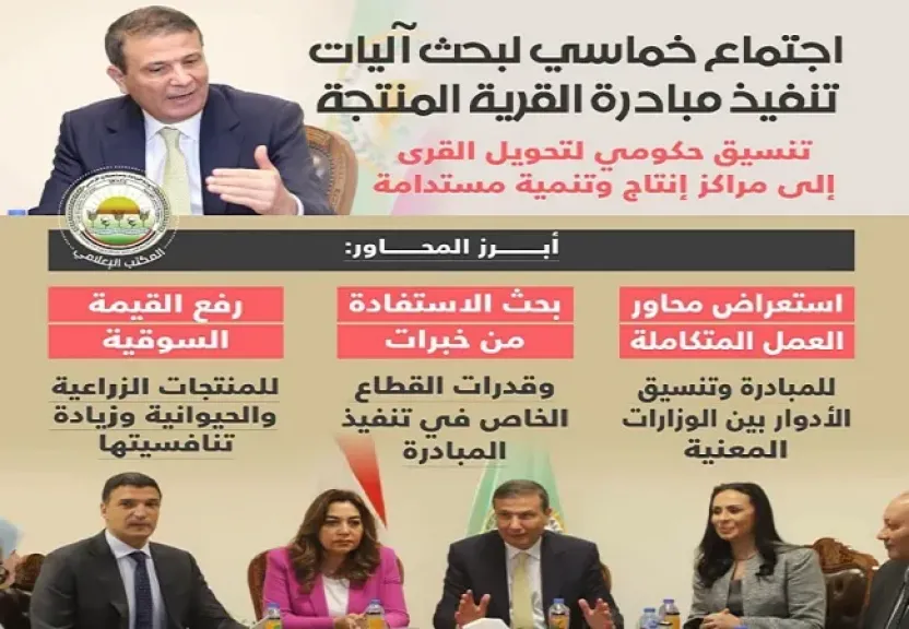 القرية المنتجة على طاولة الحكومة