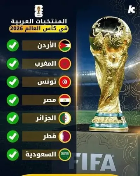 المنتخبات العربية في كأس العالم 2026
