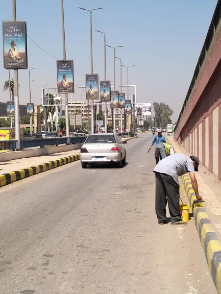 جانب من متابعه اعمال الدهانات 