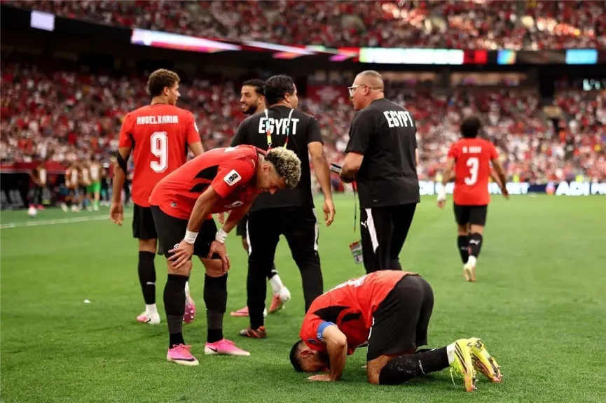 محمد صلاح في مباراة مصر ونيوزيلندا