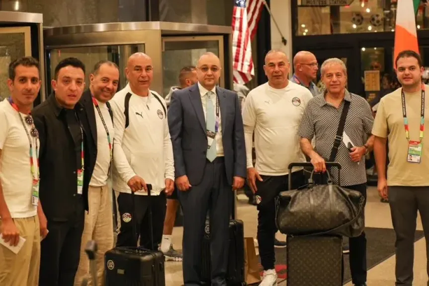 قنصل مصر  يستقبل بعثة المنتخب