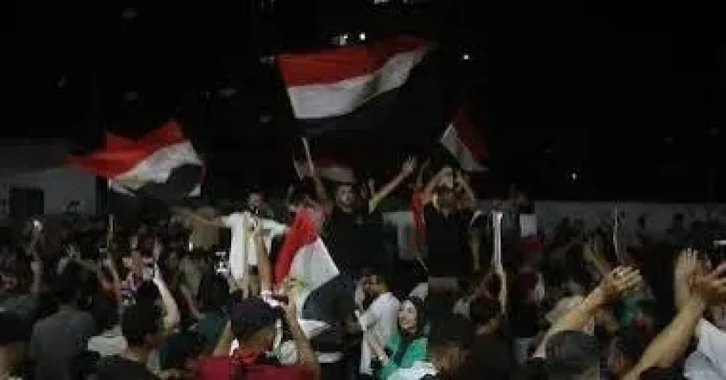 فرحة الشعب الفلسطيني بفوز منتخب مصر على استراليا