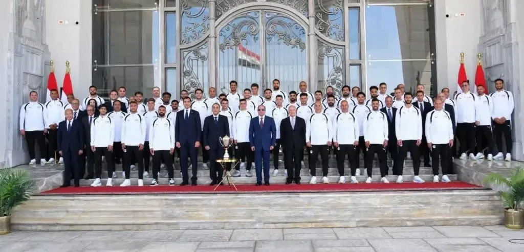 تكريم الرئيس السيسي لمنتخب مصر