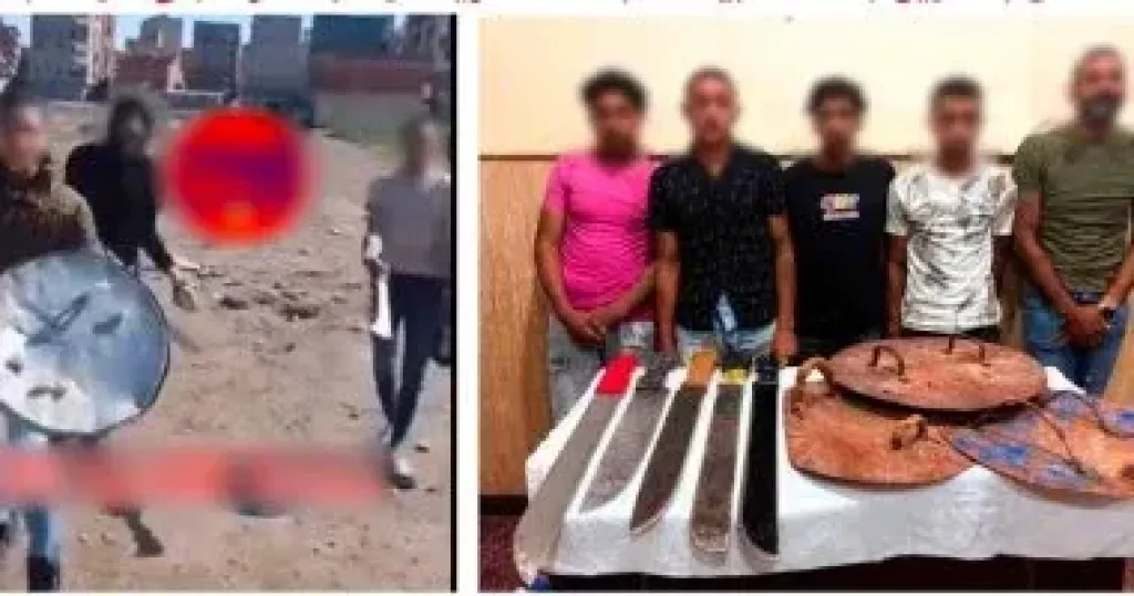 المتهمون عقب ضبطهم