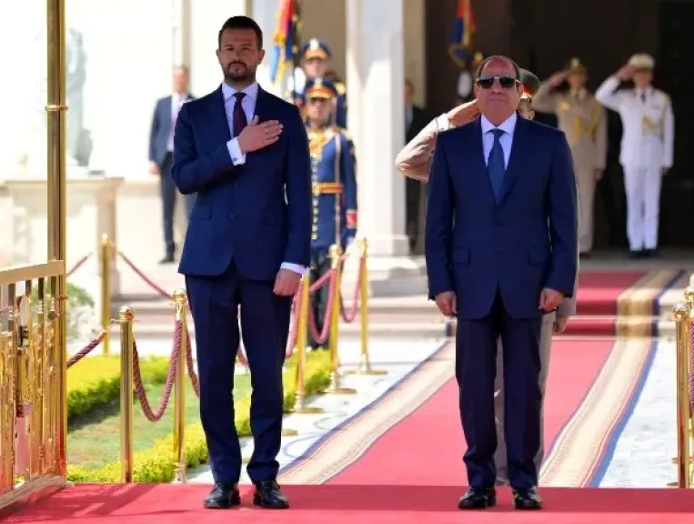 استقبال ومباحثات السيد الرئيس عبدالفتاح السيسي ورئيس الجبل الأسود