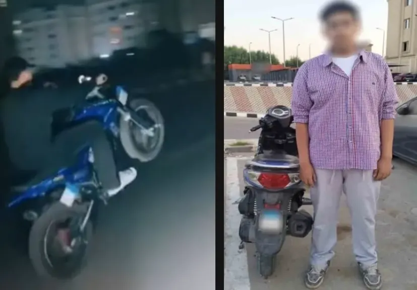 القبض على قائد دراجة نارية 