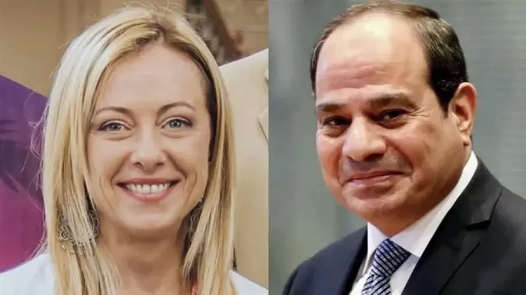 السيسي ورئيسه وزراء ايطاليا