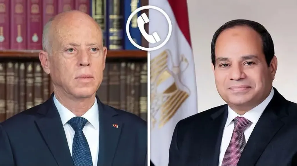 السيد الرئيس عبد الفتاح السيسي يجرى اتصالاً هاتفياً بالرئيس قيس سعيد رئيس الجمهورية التونسية