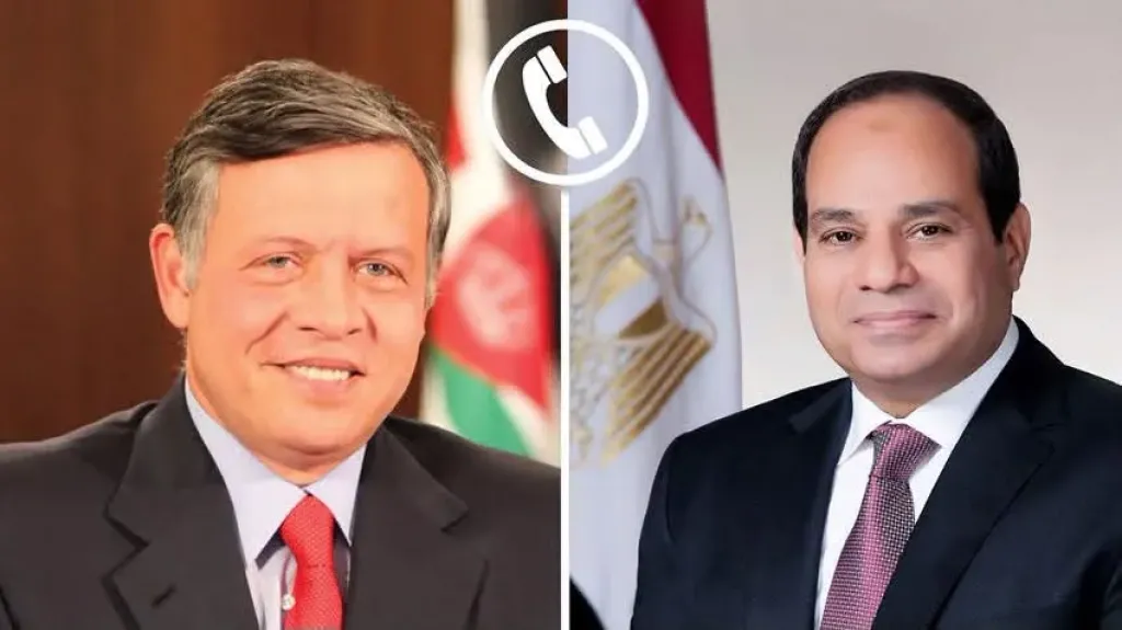 السيد الرئيس عبدالفتاح السيسي يجري اتصالا هاتفيا بالعاهل الأردني