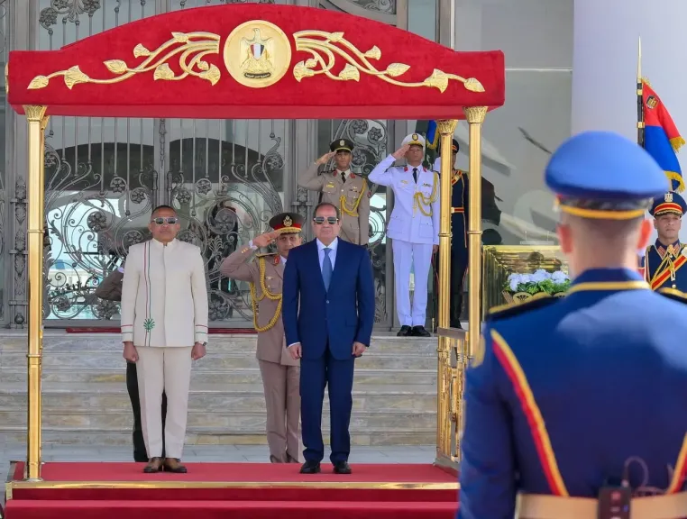 السيد الرئيس عبد الفتاح السيسي والرئيس ميكائيل راندريانيرينا رئيس مدغشقر