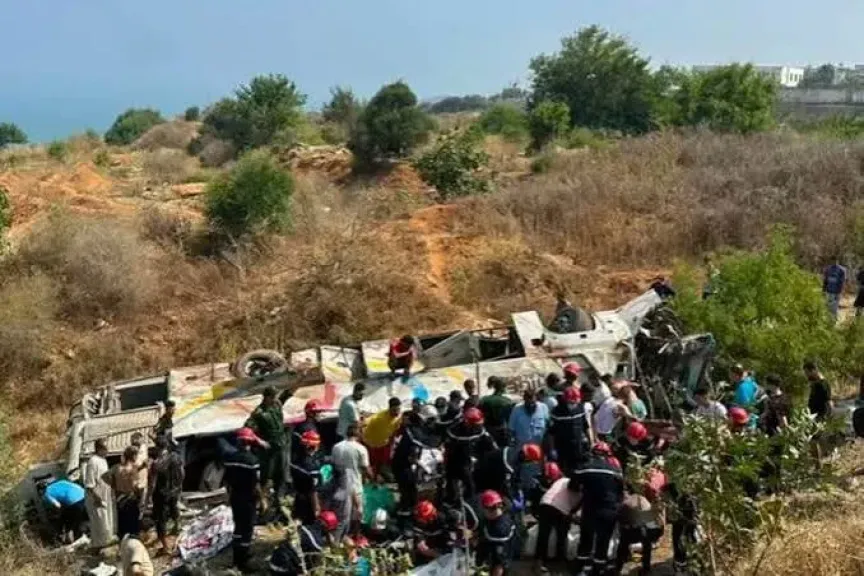 موقع حادث حافلة الجزائر