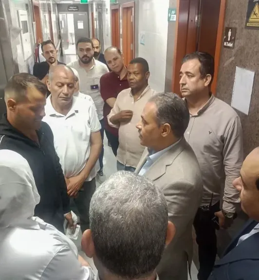جانب من متابهة المحافظ 