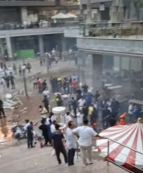 حريق مول أرابيلا بلازا بالتجمع
