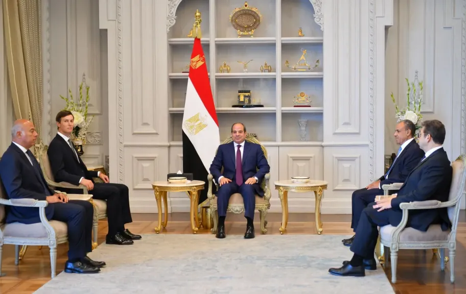 السيد الرئيس عبد الفتاح السيسي يستقبل جاريد كوشنر بمدينة العلمين