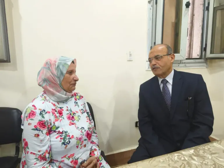 اللواء علي أشرف والزميلة فاطمة الدالى