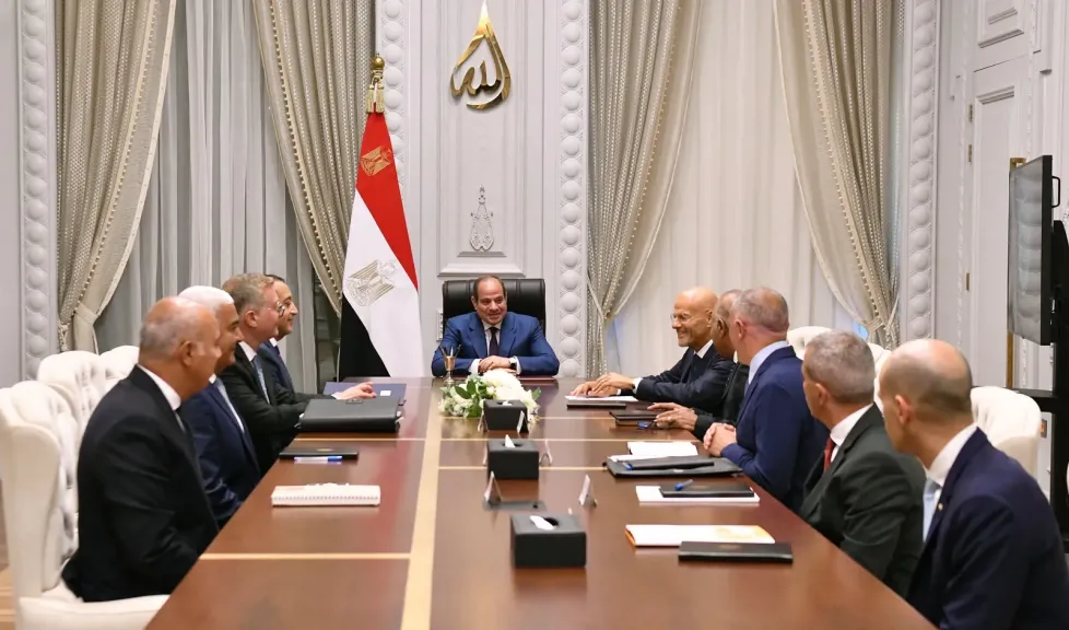 السيد الرئيس عبد الفتاح السيسي يستقبل الرئيس التنفيذي لشركة إيني الإيطالية