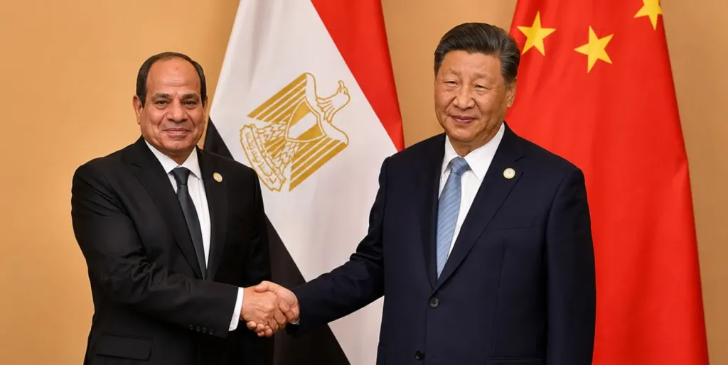 السيد الرئيس عبد الفتاح السيسي و شي جين بينج
