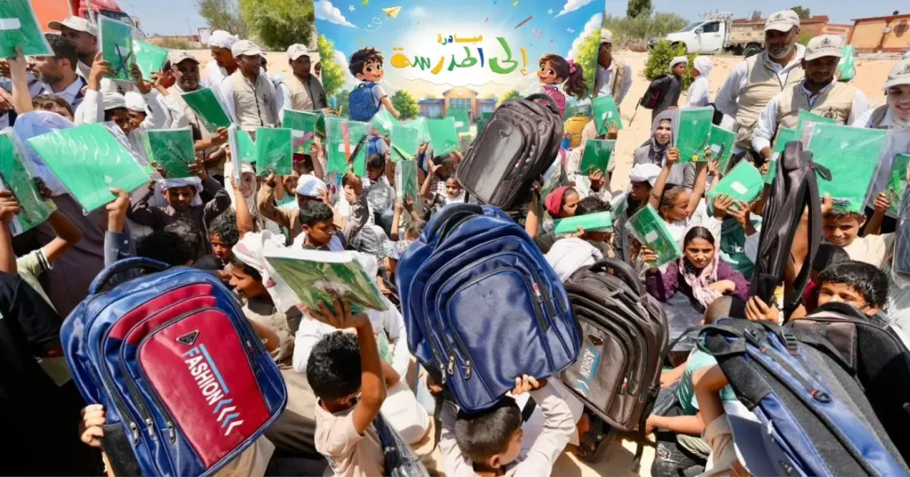 توزيع الحقائب المدرسية