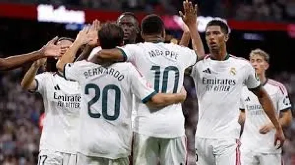 فرحه لاعبى ريال مدريد