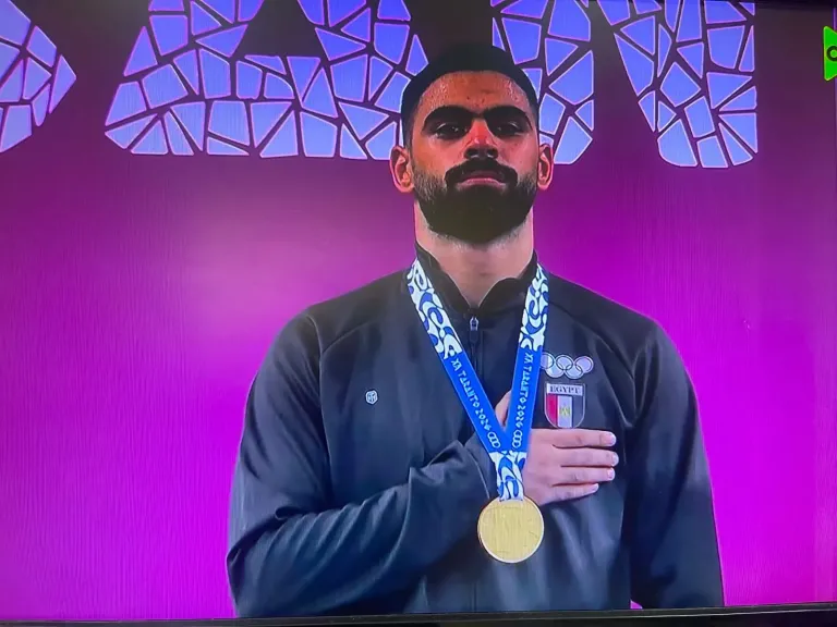  طارق محمود لاعب المنتخب المصري للكاراتيه