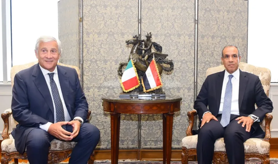 وزير الخارجية ونظيره الإيطالى خلال مباحثاتهما بالقاهرة
