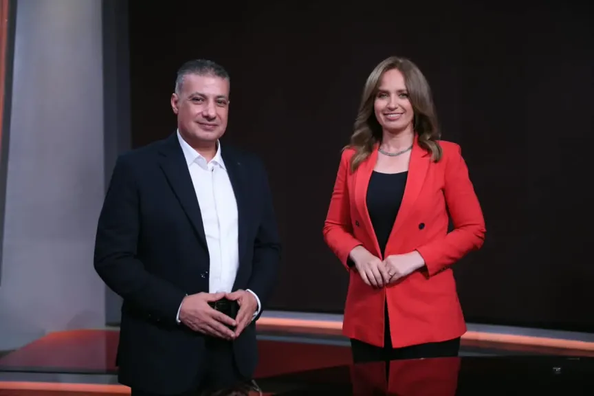 الكاتب الصحفي سمير السيد  مع الإعلامية ليلى عمر