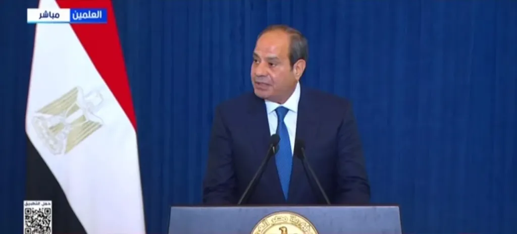 السيد الرئيس عبد الفتاح السيسي خلال كلمته