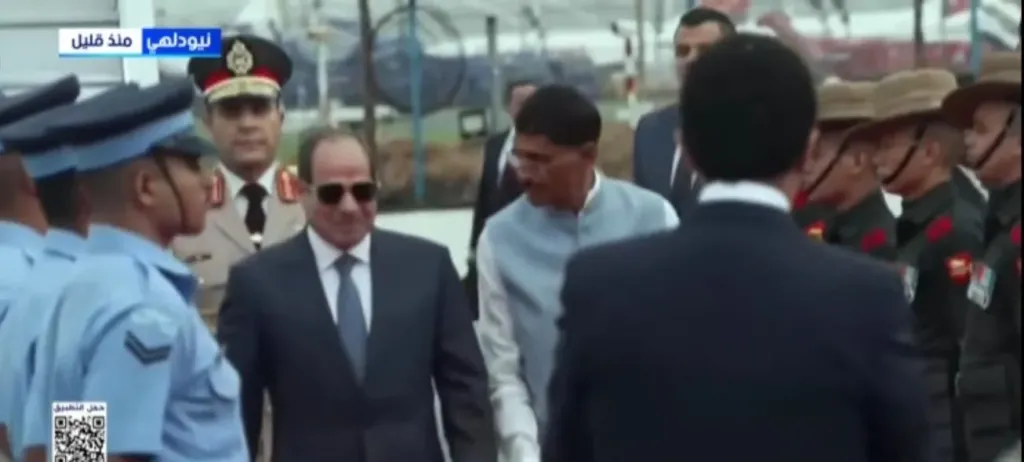 السيد الرئيس عبد الفتاح السيسي يصل للعاصمة الهندية نيودلهي