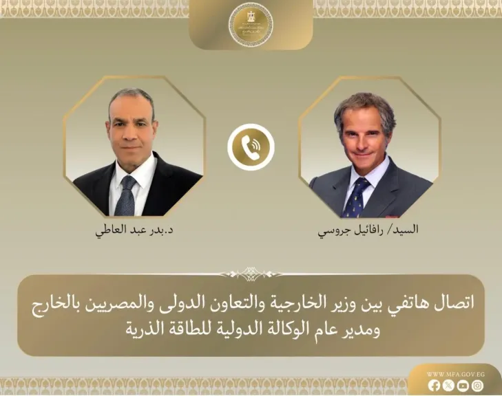 وزير الخارجية يبحث مع مدير عام الوكالة الدولية للطاقة الذرية تطورات الأوضاع الإقليمية
