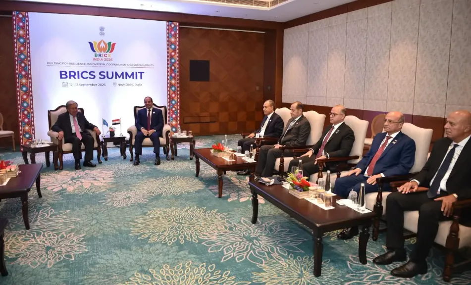 السيد الرئيس عبد الفتاح السيسي، وأنطونيو جوتيريش، سكرتير عام الأمم المتحدة