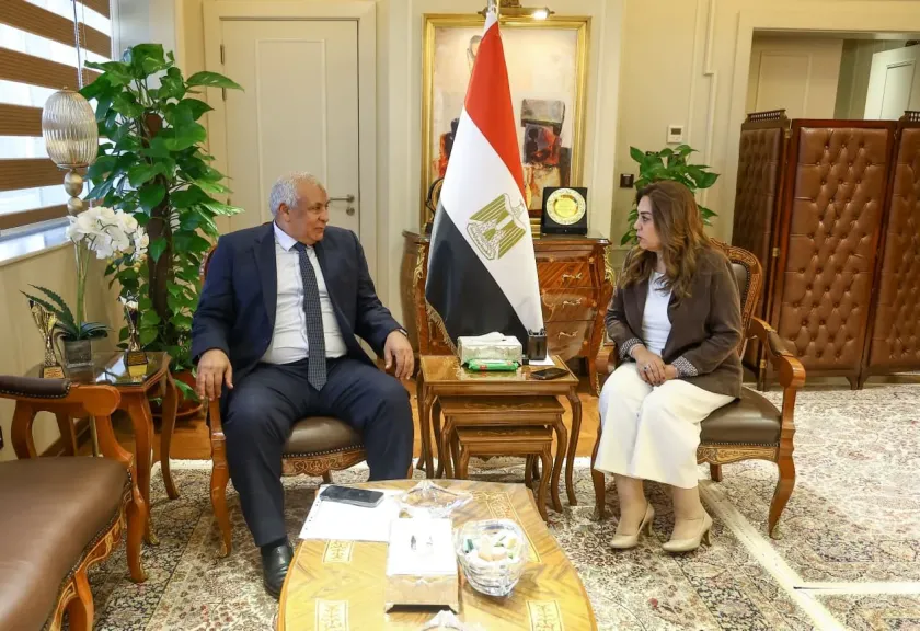 لقاء الدكتورة منال عوض وزيرة التنمية المحلية والبيئة واللواء الدكتور محمد الزملوط محافظ مطروح
