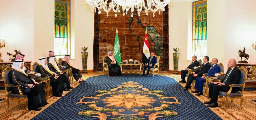 السيد الرئيس عبدالفتاح السيسي يستقبل ولي العهد السعودي