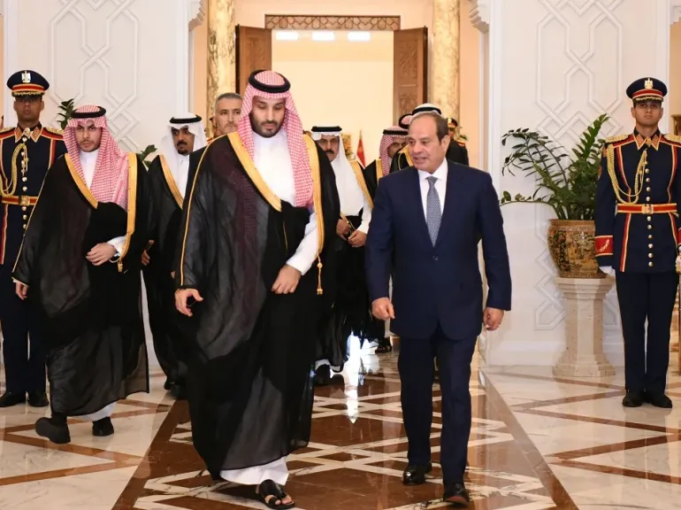 الرئيس عبد الفتاح السيسي و الأمير محمد بن سلمان بن عبد العزيز آل سعود
