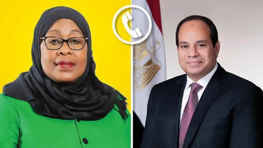 السيد الرئيس عبد الفتاح السيسي والرئيسة سامية صلوحو حسن رئيسة تنزانيا