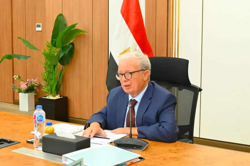 الدكتور حسين عيسى، نائب رئيس مجلس الوزراء للشؤون الاقتصادية خلال الاجتماع