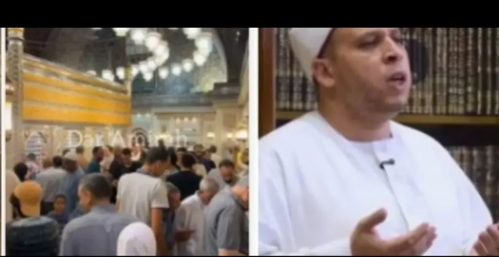 الدكتور مؤمن الخليجى. وزوار مقام ومسجد الحسين