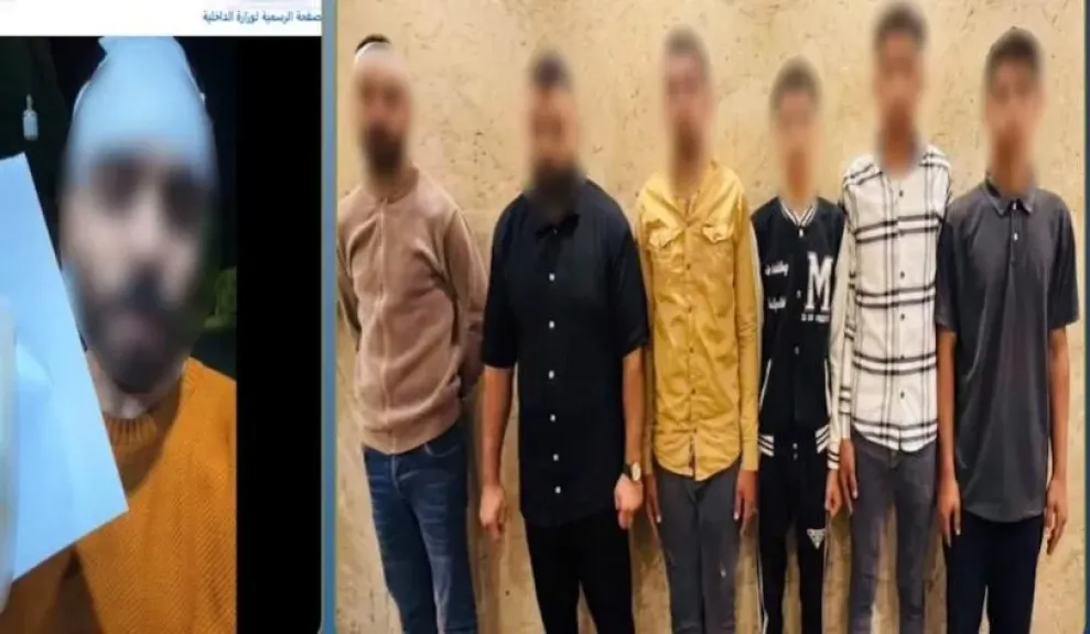 أطراف المشاجرة عقب ضبطهم