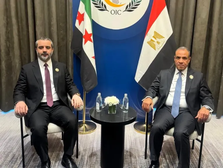 وزير الخارجية مع نظيره السوري