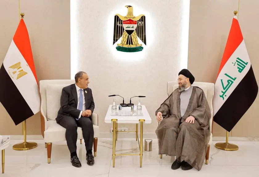 وزير الخارجية يلتقي رئيس تيار الحكمة العراقي