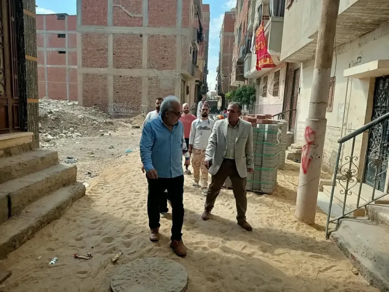 رصف شوارع الحسينية بالإنترلوك 