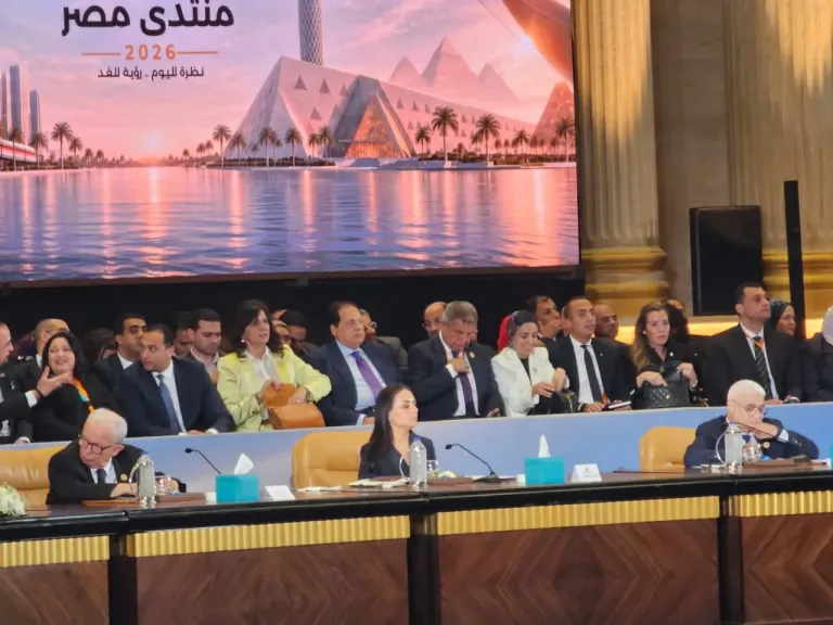 وزيرة التضامن الاجتماعي خلال مشاركتها في جلسة بمنتدى مصر 2026