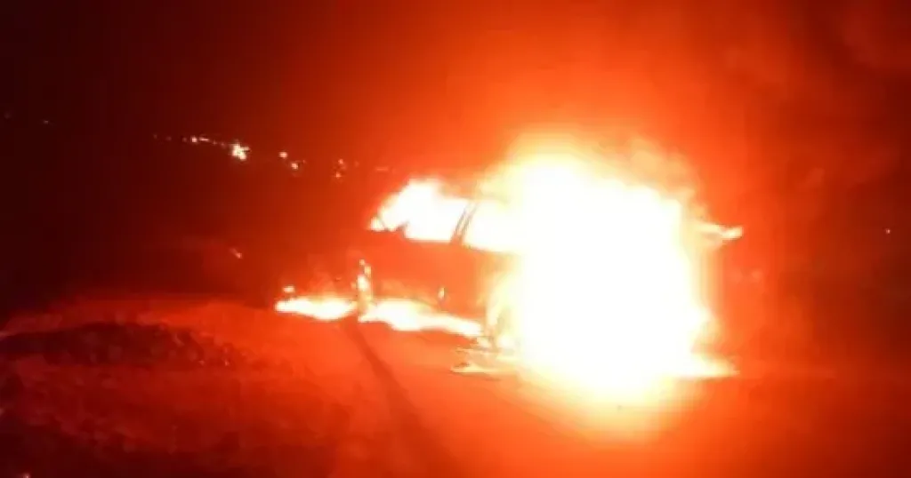 حريق سيارة 