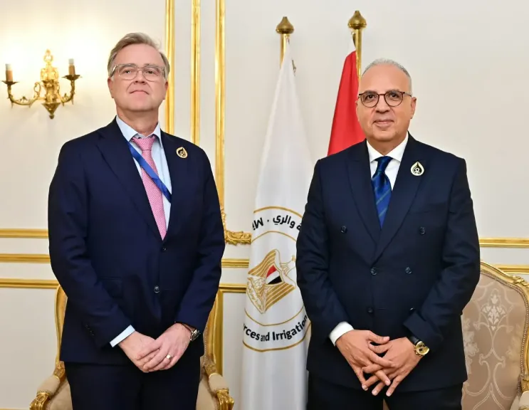 لقاء وزير الري مع أنتي روتافارا وزير المبعوث الفنلندي الخاص للمياه