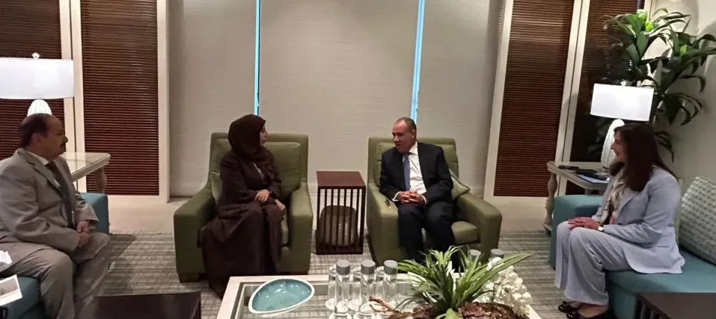 وزير الخارجية خلال اللقاء
