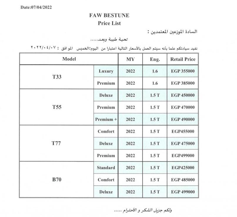 اسعار سيارات بيستيون